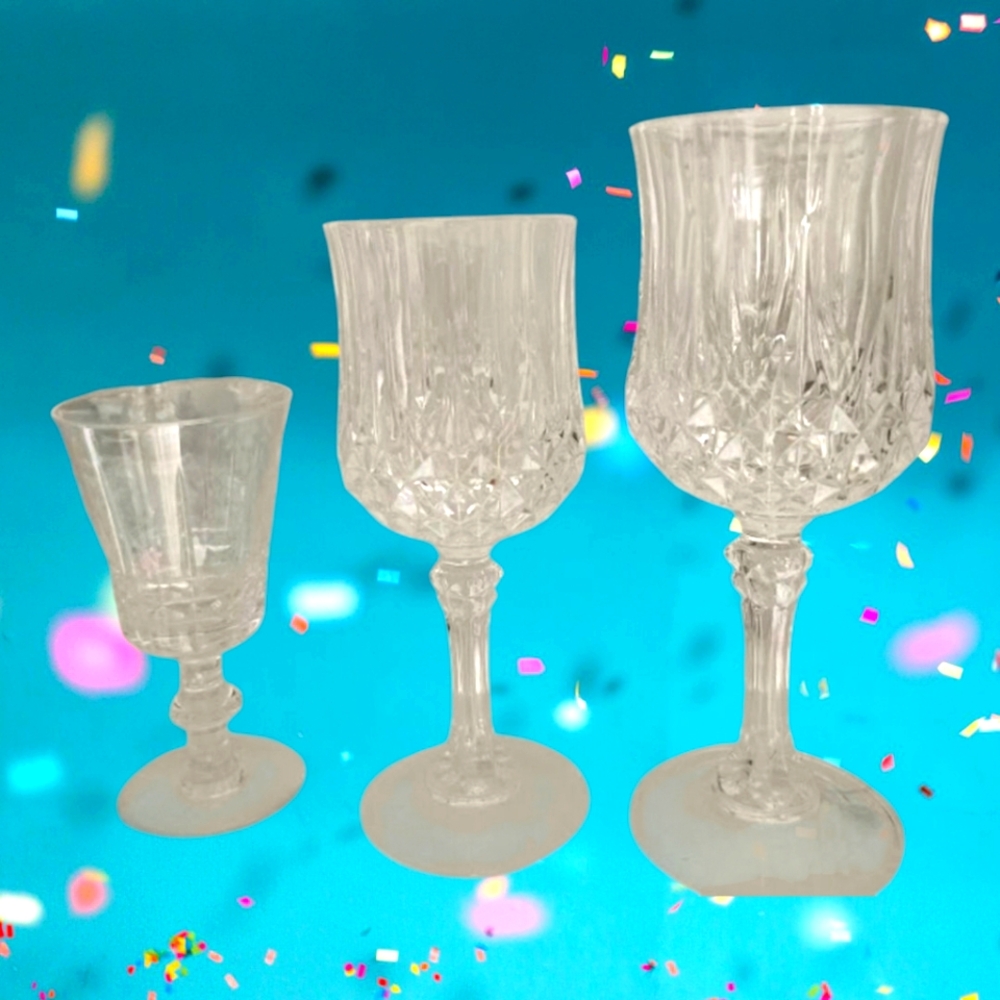 🍷12 Crystal glasses wine, cocktail and shooter